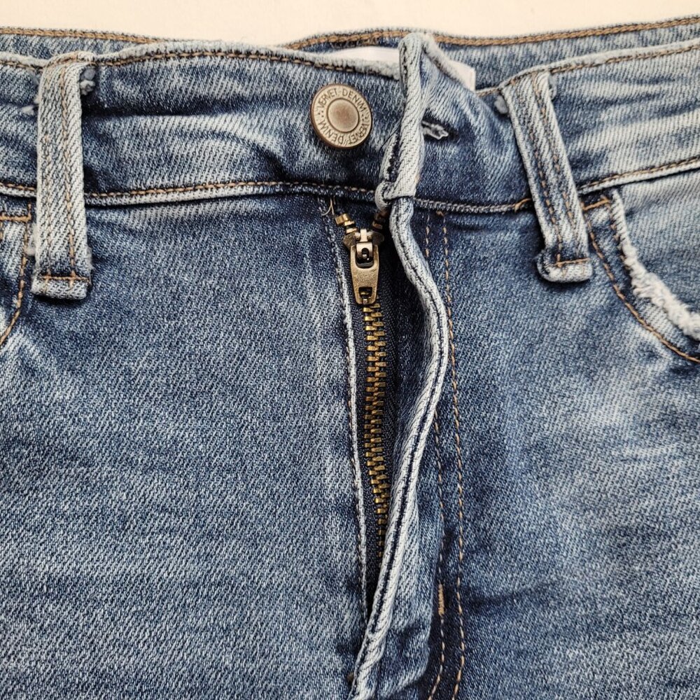 Vervet Raw Hem Frayed Cutoff Jean Shorts Medium Wash Size Medium Festival - Picture 7 of 15